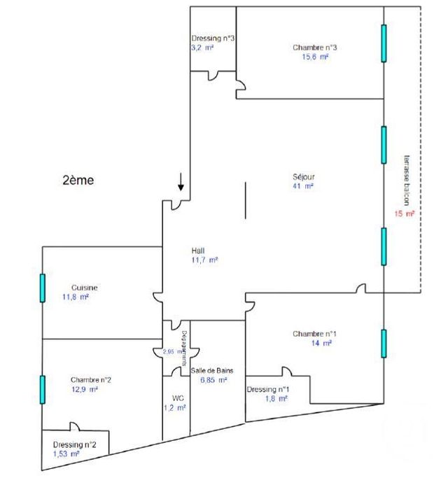 Appartement T5 à vendre - 5 pièces - 124.53 m2 - LYON - 69004 - RHONE-ALPES - Century 21 Perspective Immobilier