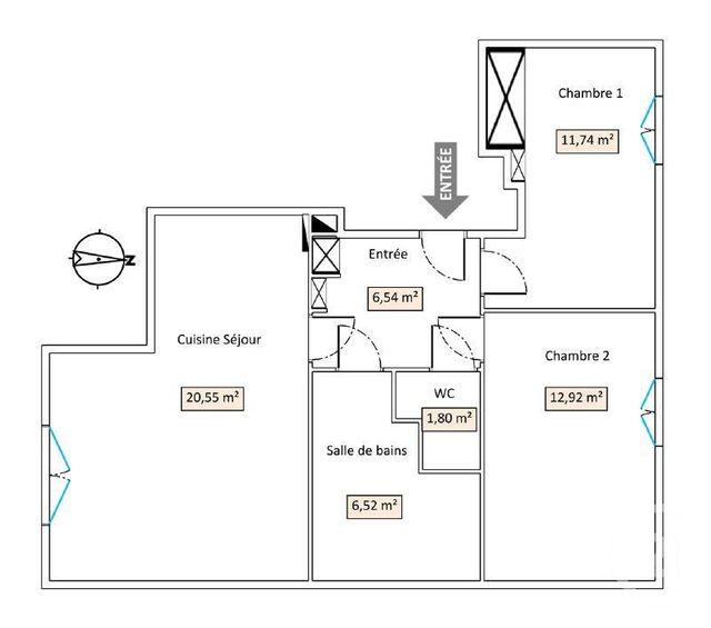 Appartement T3 à vendre - 3 pièces - 60.07 m2 - LYON - 69004 - RHONE-ALPES - Century 21 Perspective Immobilier