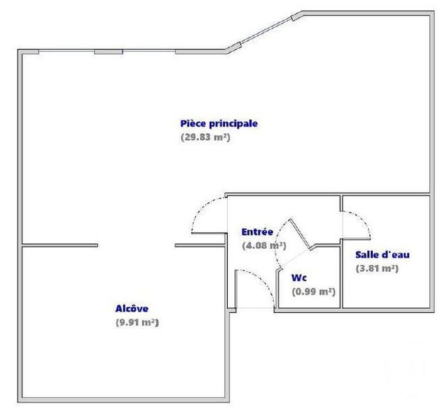 Appartement T2 à louer - 2 pièces - 48.62 m2 - LYON - 69001 - RHONE-ALPES - Century 21 Perspective Immobilier